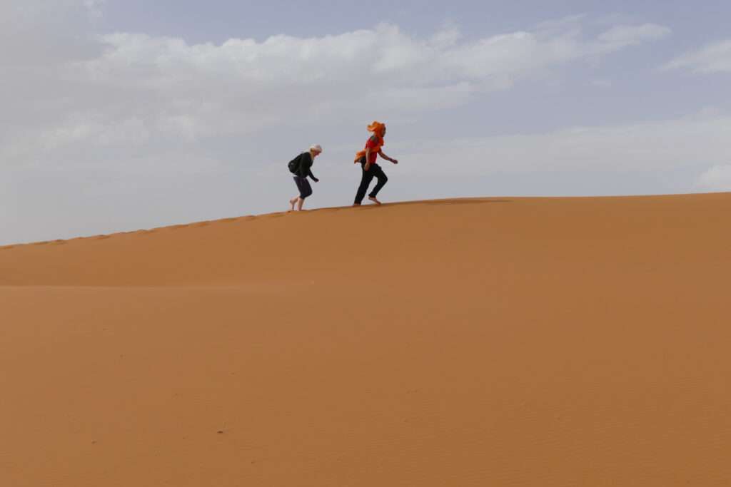 Walking in the sahara desert