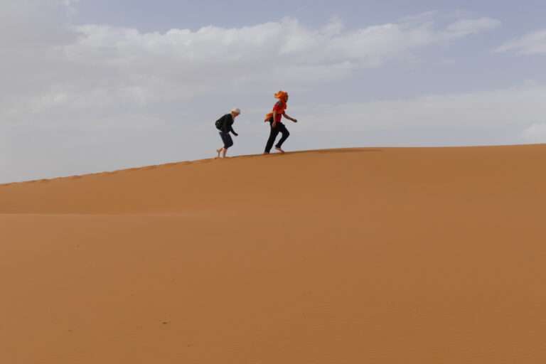 Walking in the sahara desert